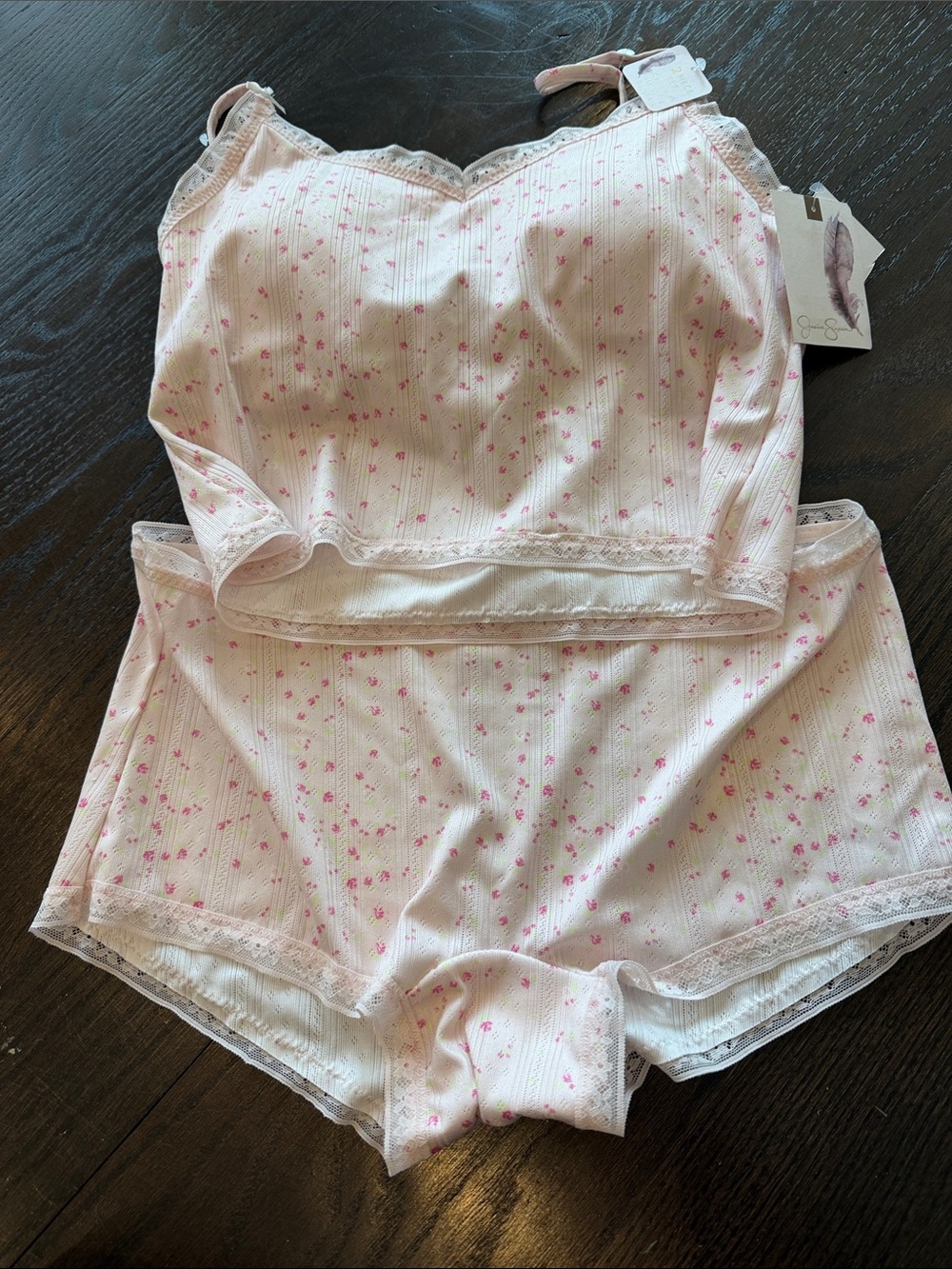 Soft Pink Floral Cami & Shorts Sleep Set